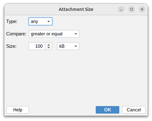 Attachment size