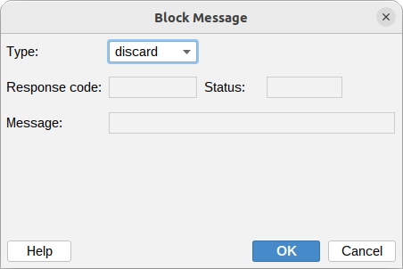 Block message action