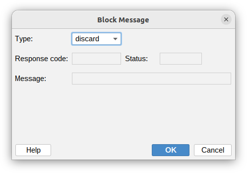 Block message action