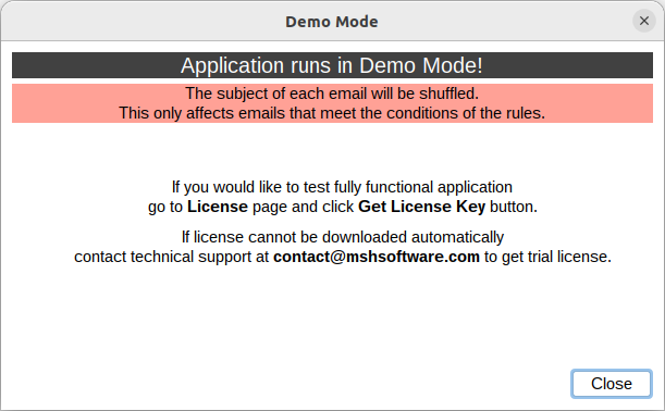 Demo mode