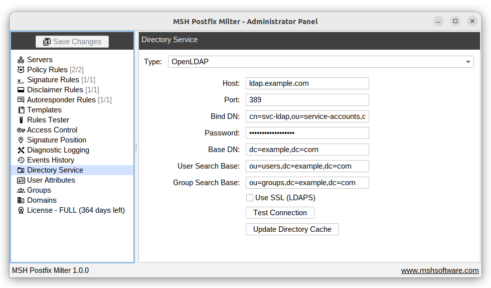 Directory service openldap