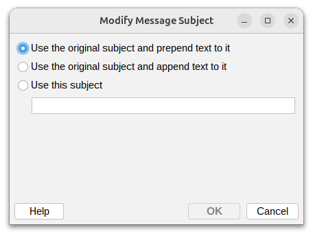 Modify subject