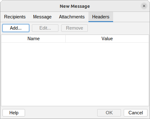 New message - headers