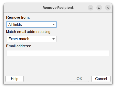 Remove recipient