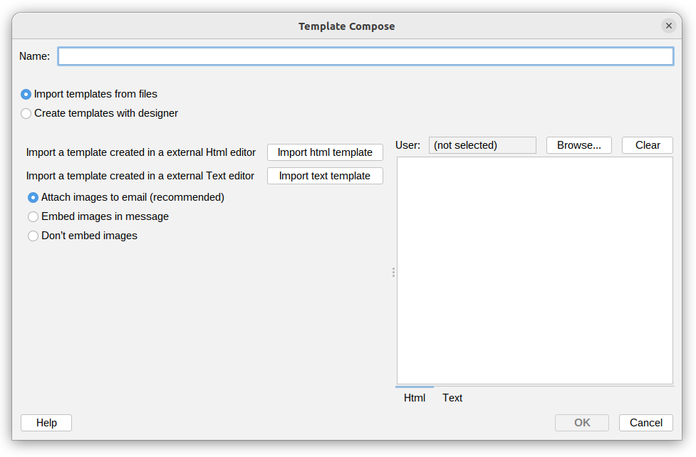 Templates - import from files